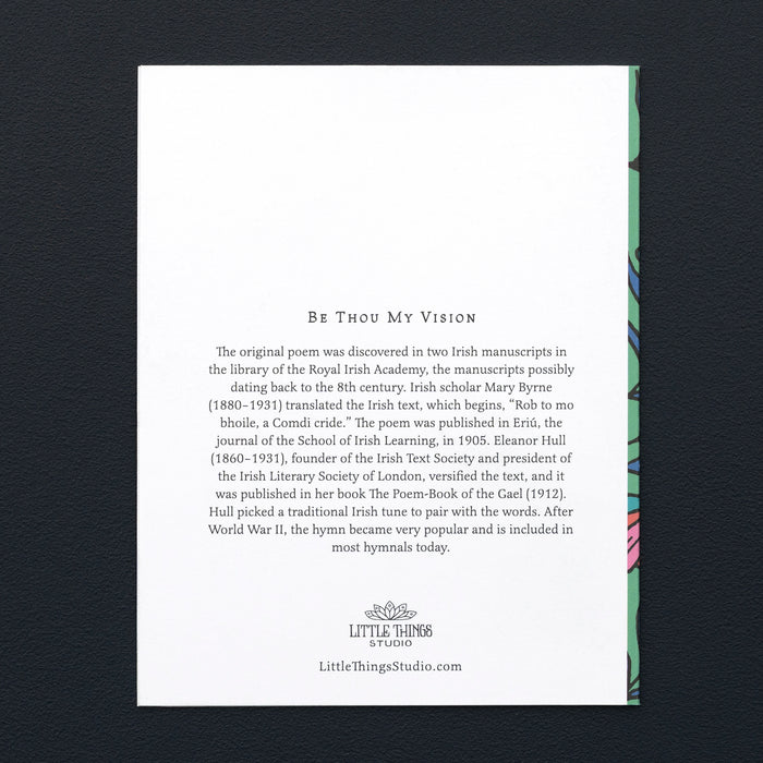 Be Thou My Vision Hymn Greeting Card — Sea Foam