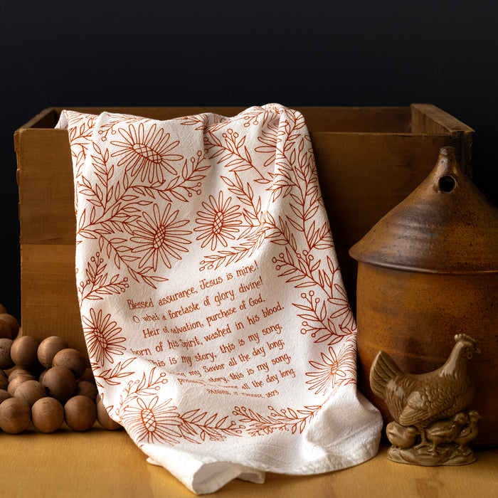 Blessed Assurance Hymn Tea Towel