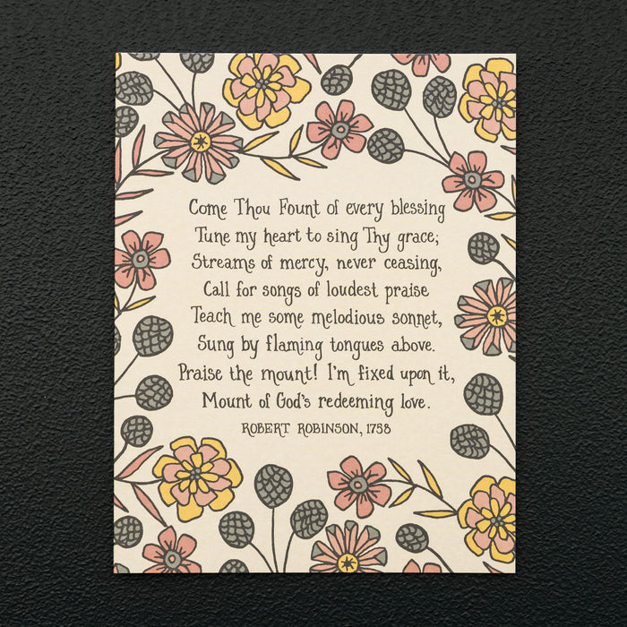 6 Hymn Greeting Cards - Come Thou Fount