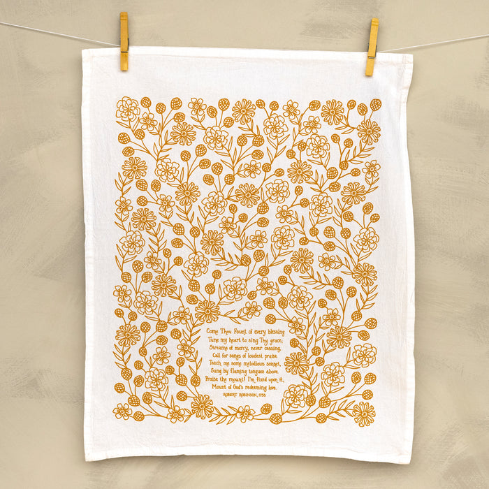 Come Thou Fount Hymn Tea Towel
