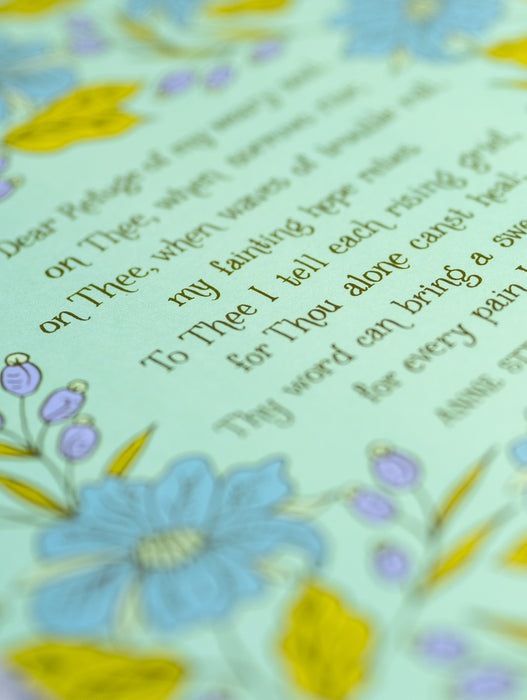 Dear Refuge Of My Weary Soul Hymn Art Print