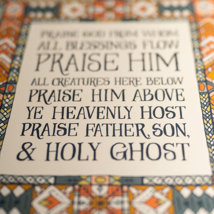 Doxology Hymn Art Print - 11x14 - Soft
