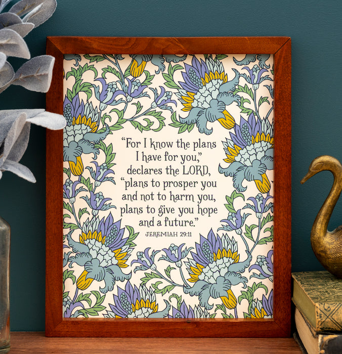 For I Know the Plans Art Print (Jeremiah 29)