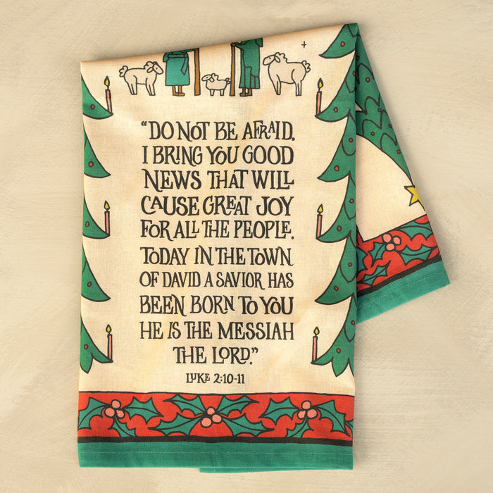Great Joy Christmas Tea Towel - Full color