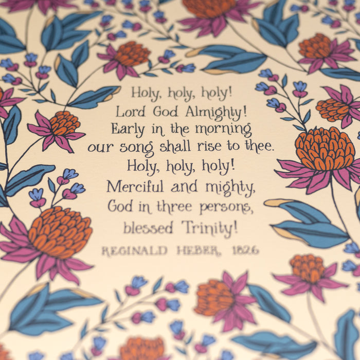 Holy, Holy, Holy! Hymn Art Print - 11x14