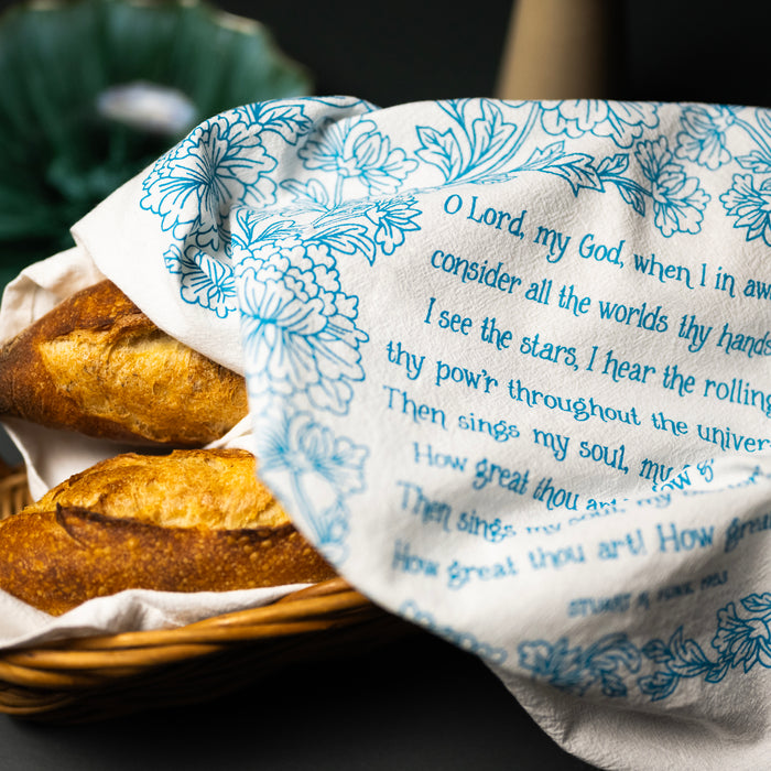 How Great Thou Art Hymn Tea Towel