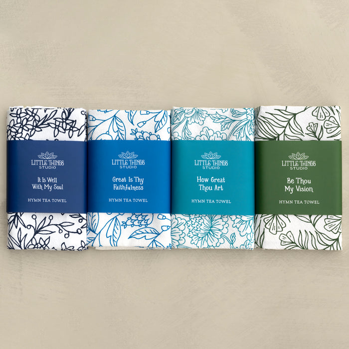 4 Hymn Tea Towels - Set 1