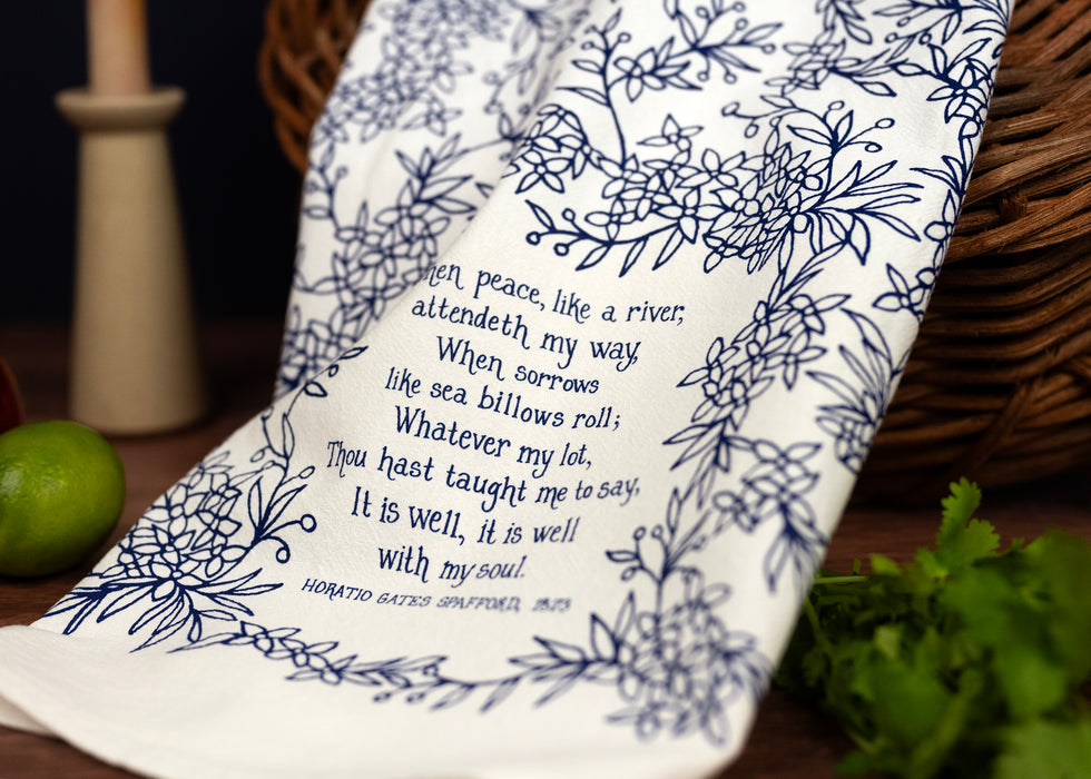 It Is Well With My Soul Hymn Tea Towel