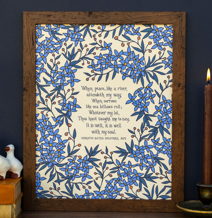 It Is Well Hymn Art Print - 11x14 - Vanilla