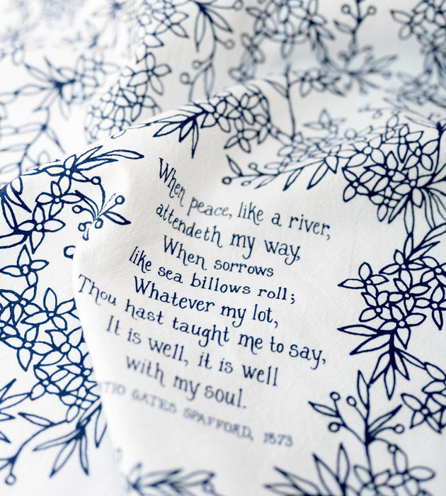 It Is Well With My Soul Hymn Tea Towel