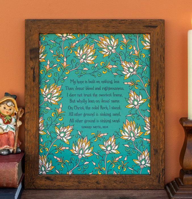 My Hope Is Built Hymn Art Print