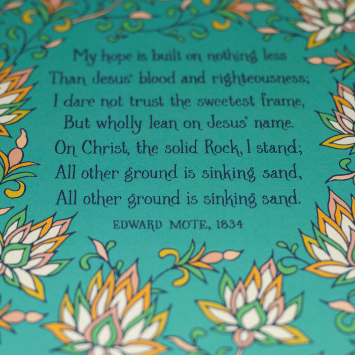 My Hope Is Built Hymn Art Print