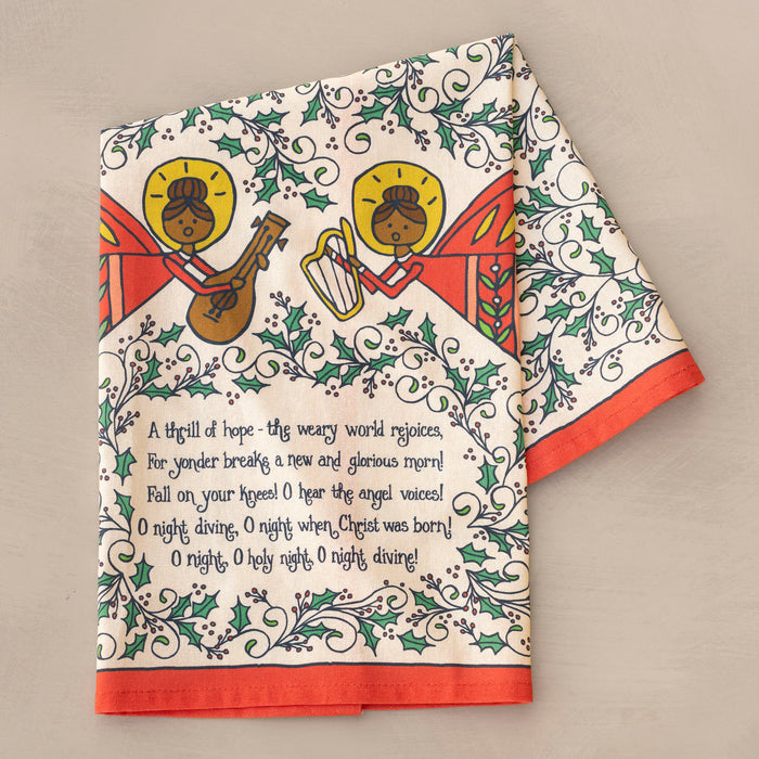 O Holy Night Christmas Tea Towel - Full Color
