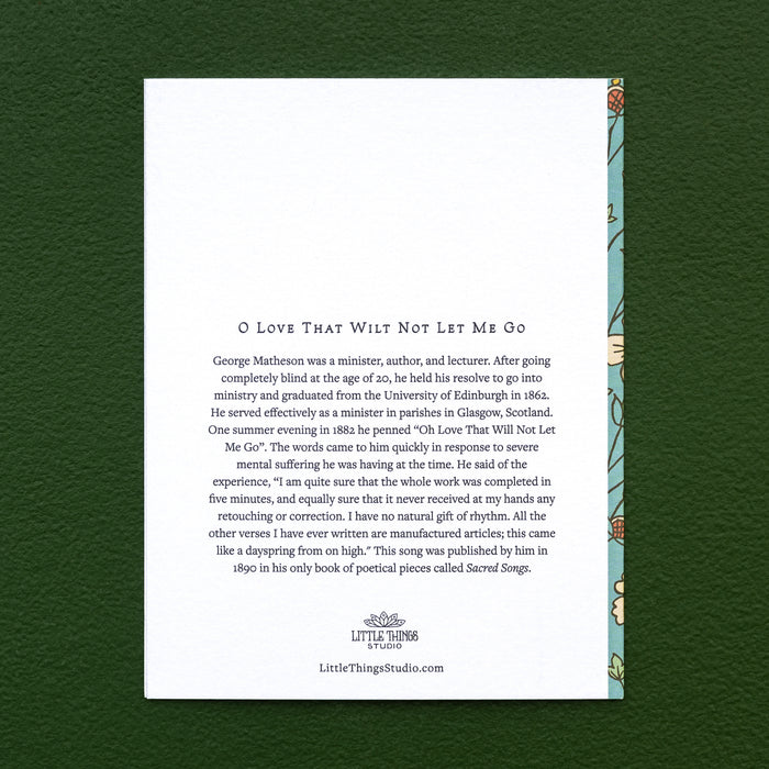 6 Hymn Greeting Cards - O Love That Wilt Not Let Me Go