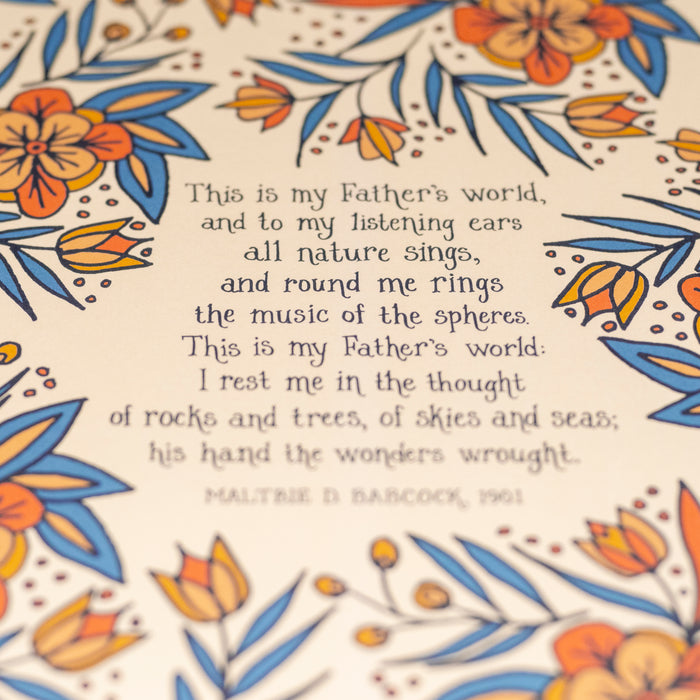 This is My Father's World Hymn Art Print - Cream