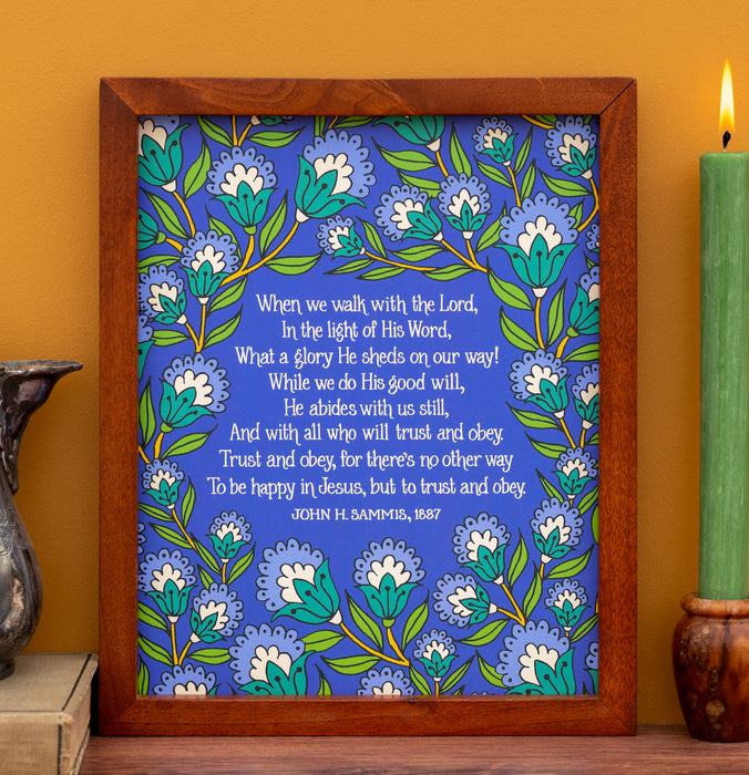 Trust and Obey Hymn Art Print