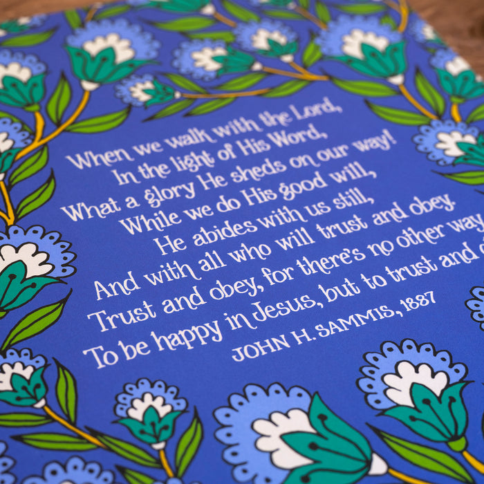 Trust and Obey Hymn Art Print