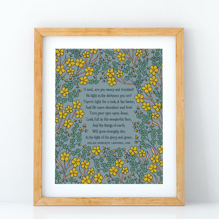 Turn Your Eyes Upon Jesus Hymn Art Print