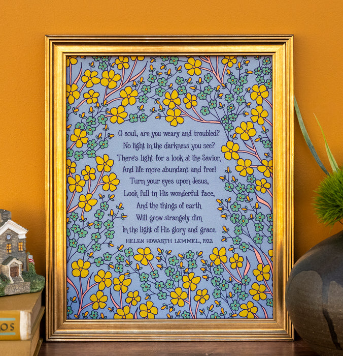 Turn Your Eyes Upon Jesus Hymn Art Print