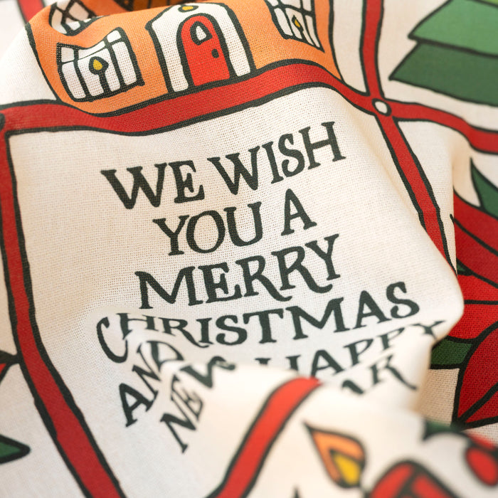 We Wish You Christmas Tea Towel - Full Color