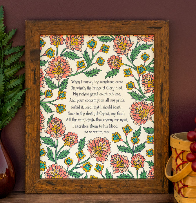 When I Survey Hymn Art Print