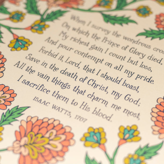 When I Survey Hymn Art Print