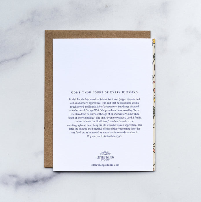 Come Thou Fount Hymn Greeting Card