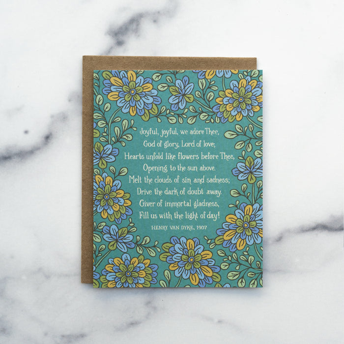 Joyful, Joyful, We Adore Thee Hymn Greeting Card