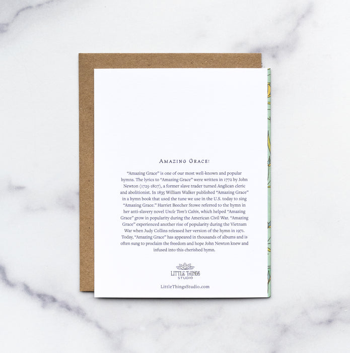 Amazing Grace Hymn Greeting Card