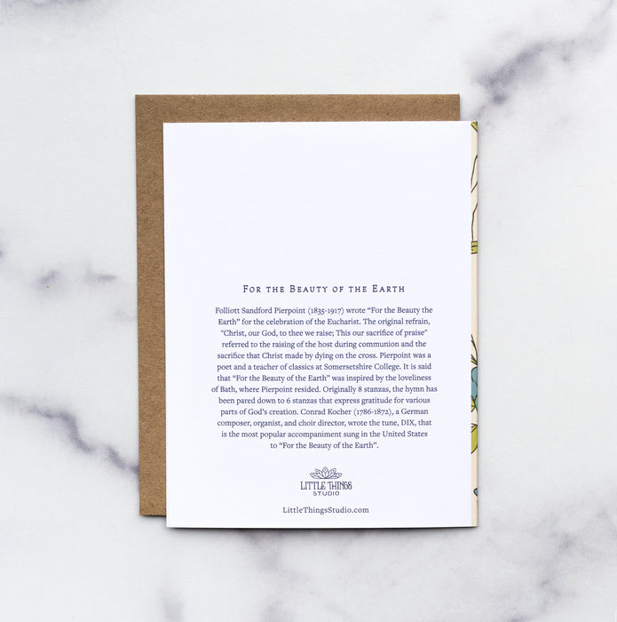 For the Beauty of the Earth Hymn Greeting Card