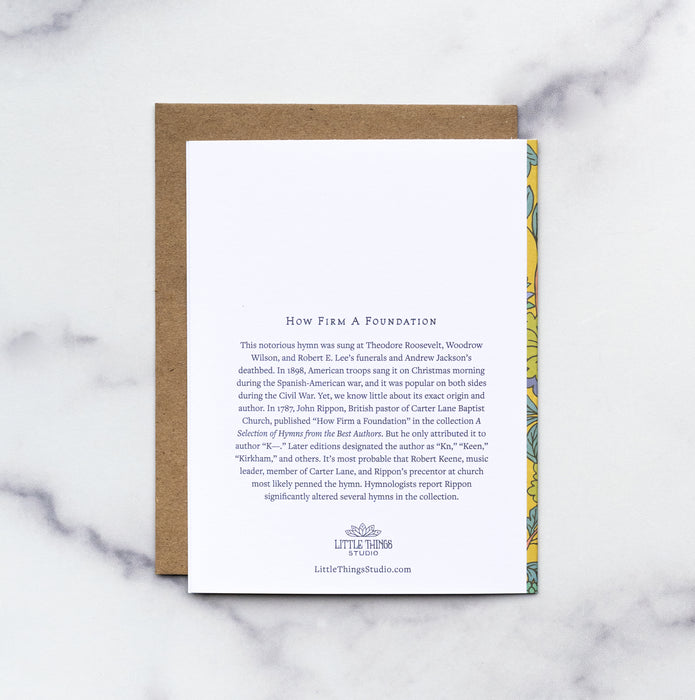 How Firm a Foundation Hymn Greeting Card