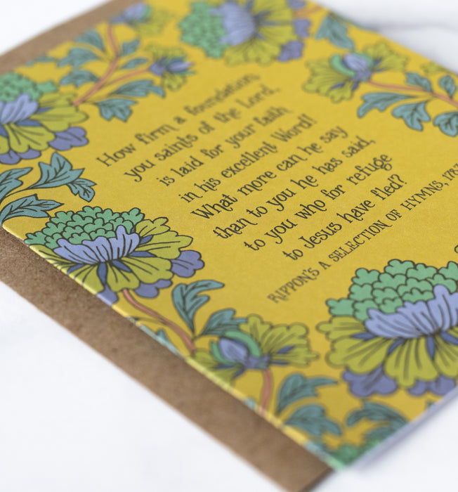 How Firm a Foundation Hymn Greeting Card