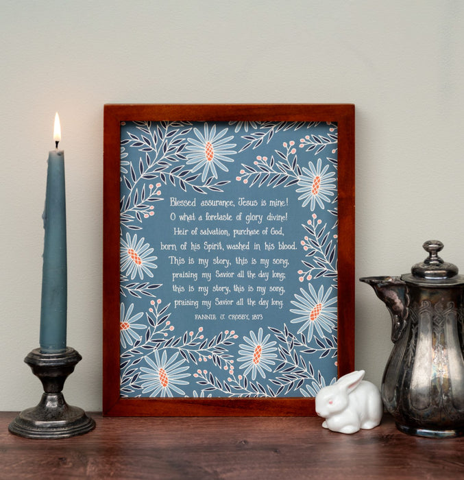 Blessed Assurance Hymn Art Print