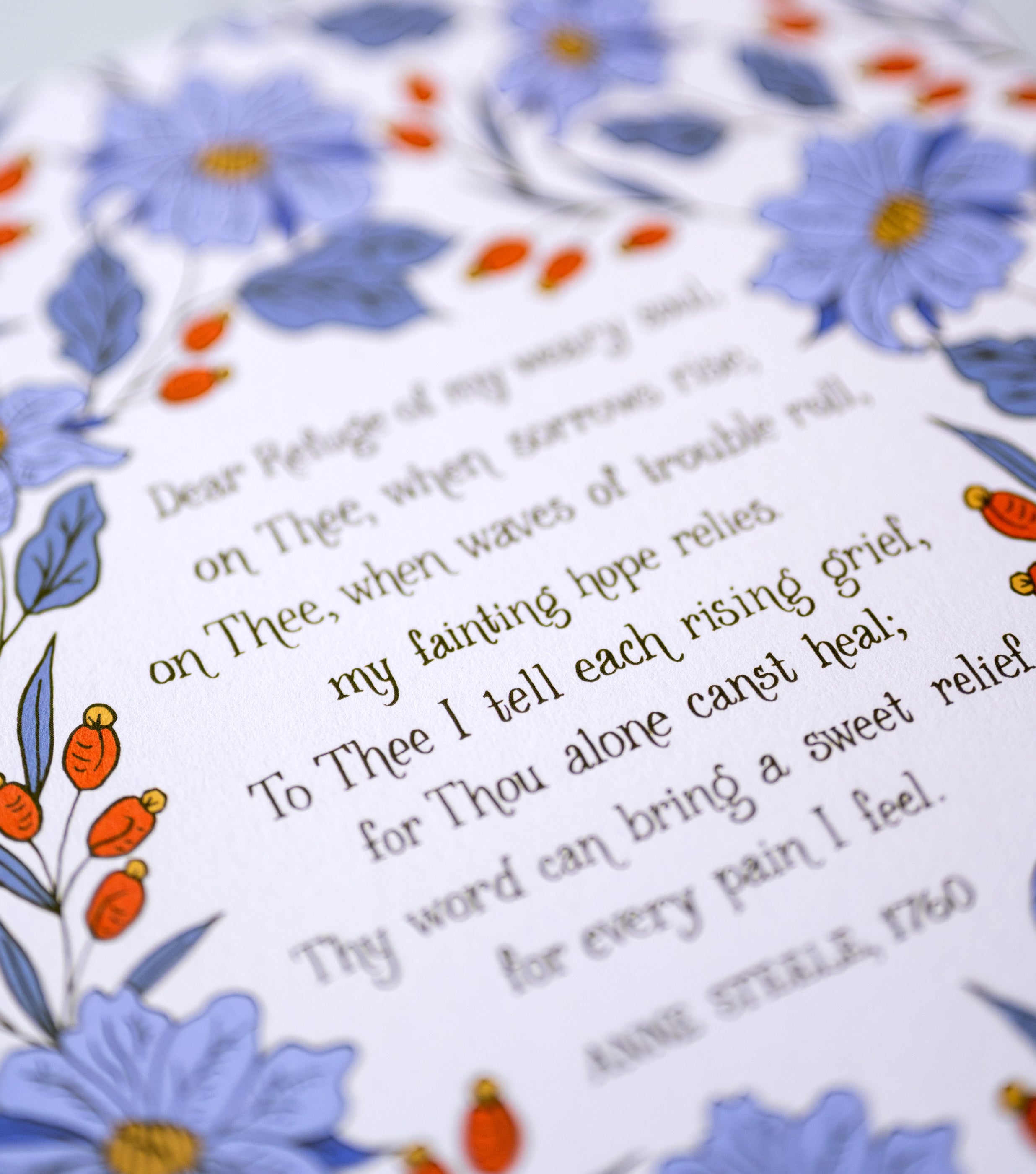 Dear Refuge Of My Weary Soul Hymn Art Print - 11x14 — Little Things ...