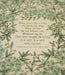 Hand-lettered text closeup of It Is Well With My Soul Art Print featuring light green floral surrounding the hand written hymn on a cream background