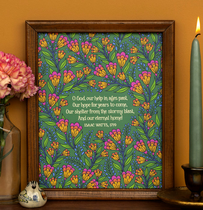 O God Our Help Hymn Art Print