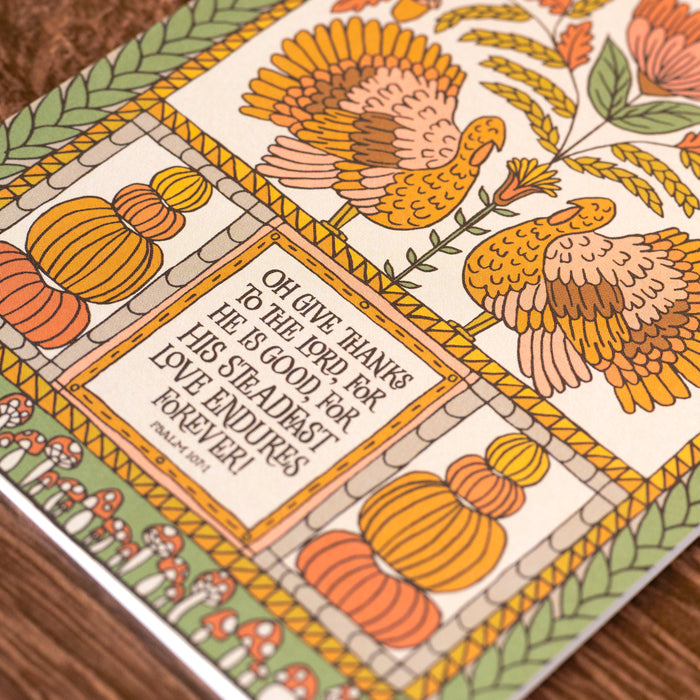 Oh Give Thanks Thanksgiving Greeting Card
