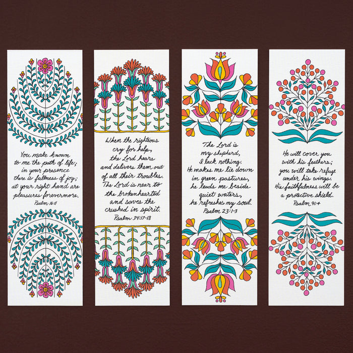 4 Psalm Bookmarks - Set 2