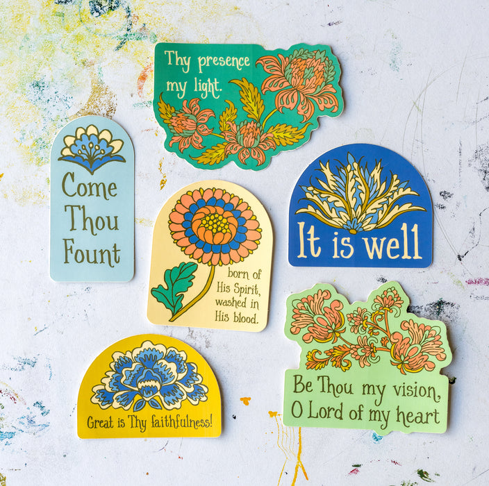 6 Hymn Stickers — Set 1