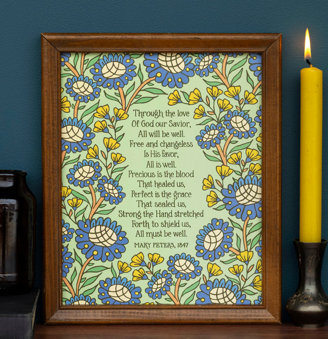 All Is Well Hymn Art Print