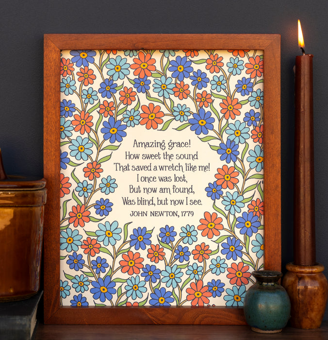 Amazing Grace Hymn Art Print
