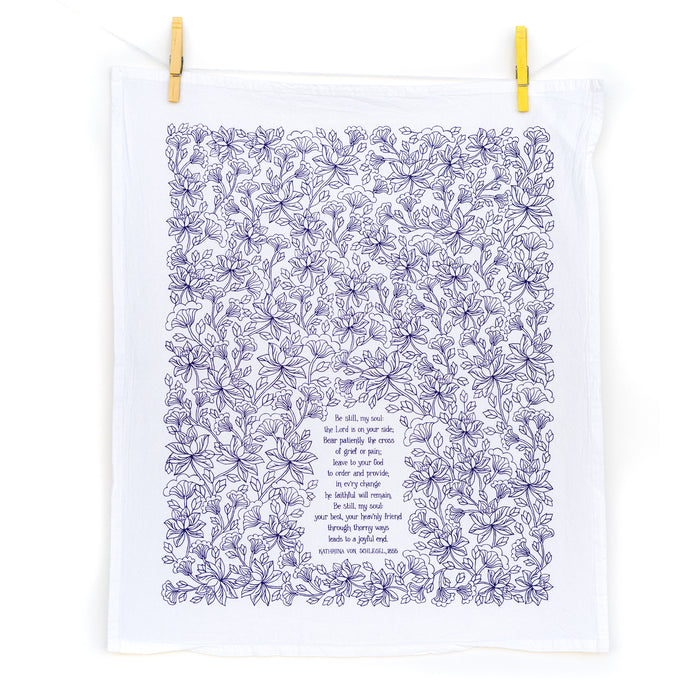 Be Still My Soul Hymn Tea Towel — 24"x20"