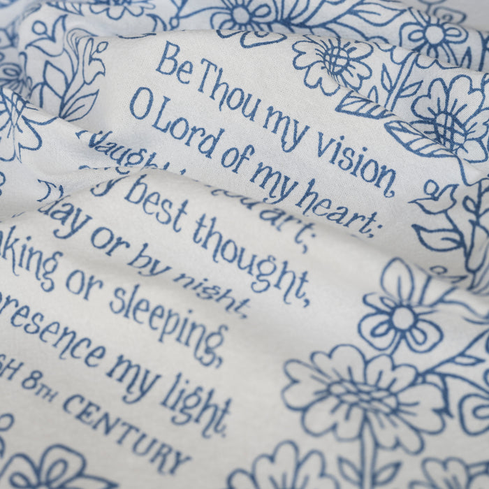 Be Thou My Vision Hymn Tea Towel - Light Blue