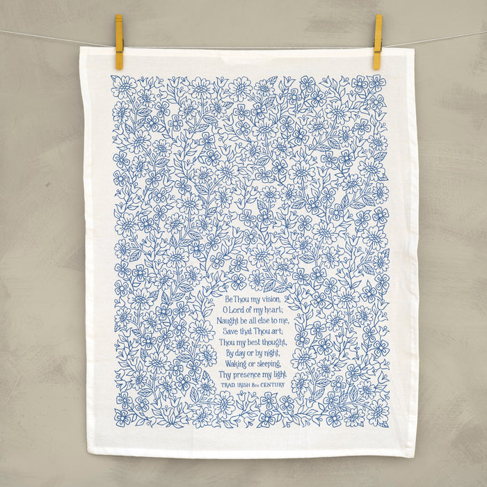 Be Thou My Vision Hymn Tea Towel - Light Blue