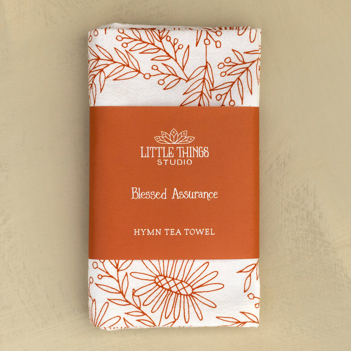 Blessed Assurance Hymn Tea Towel — 24"x20"