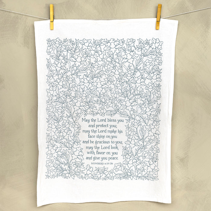 The Blessing Scripture Tea Towel — 24"x20" — CSB