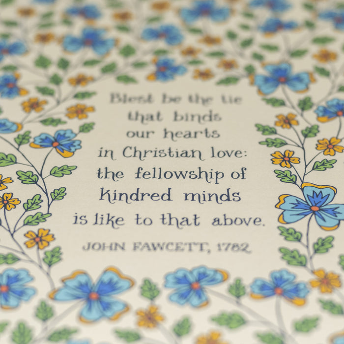 Blest Be the Tie Hymn Art Print