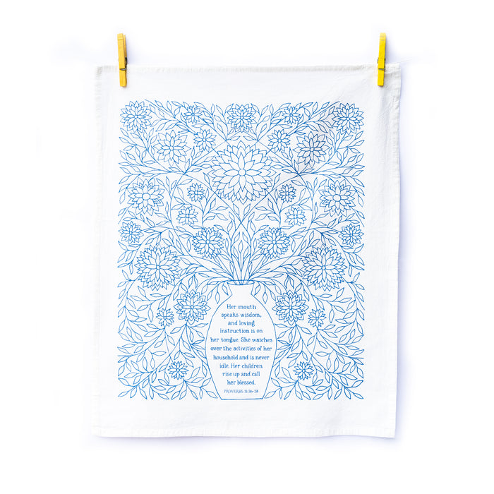 Call Her Blessed Scripture Tea Towel