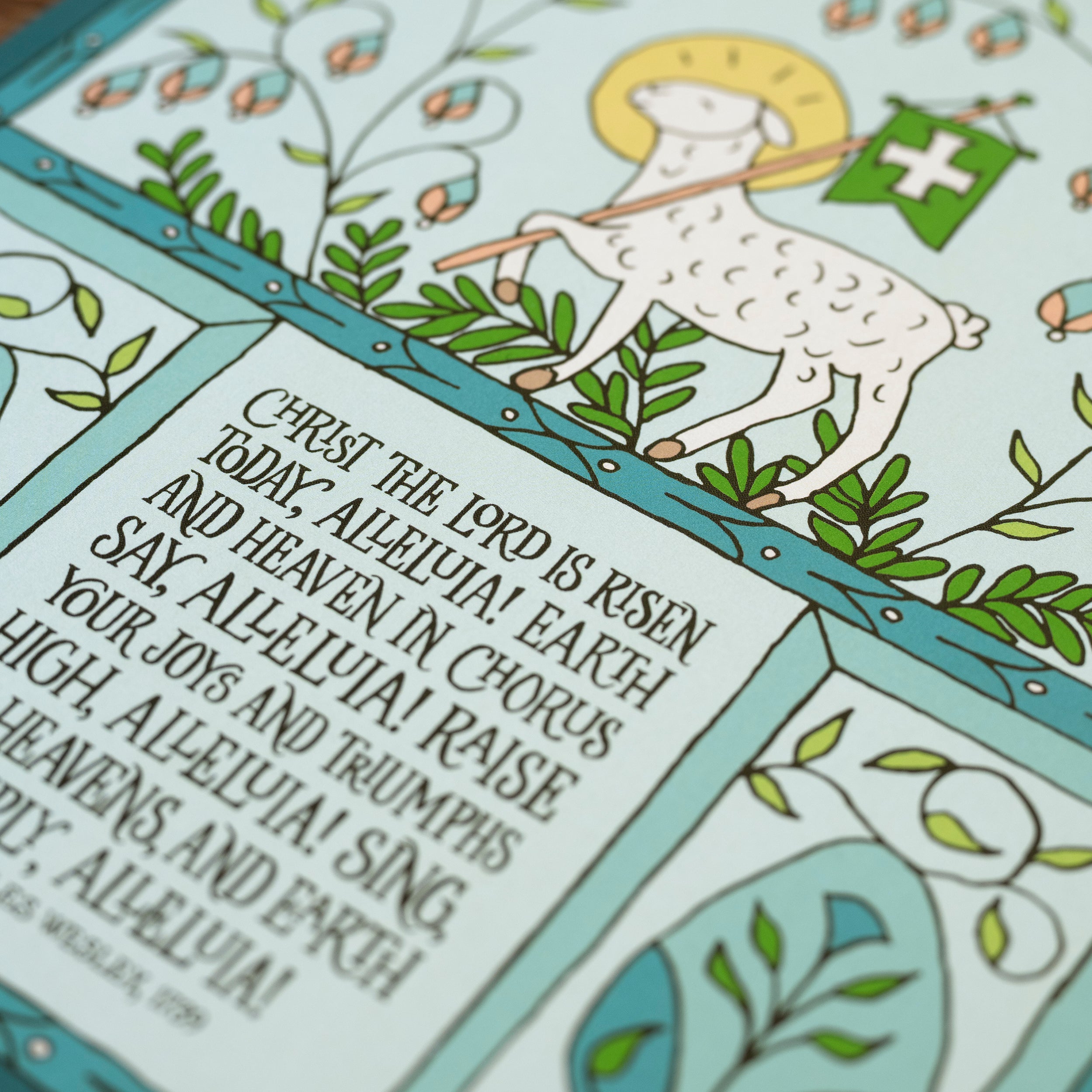 Christ the Lord is Risen Hymn Art Print — Little Things Studio Store