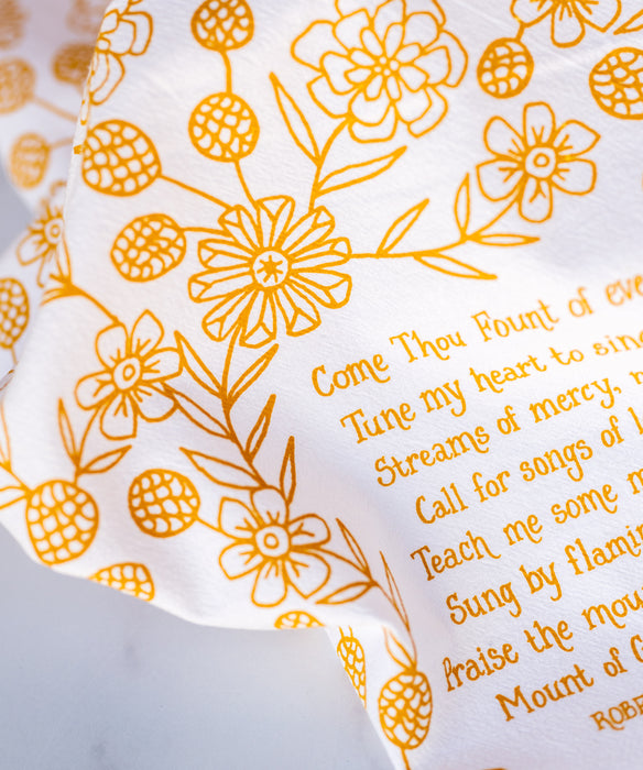 Come Thou Fount Hymn Tea Towel — 24" x 20"